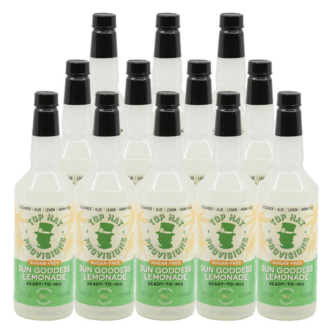 Top Hat Keto Sugar Free Cucumber Lemonade - 12 pack of 32oz bottles (Naturally sweetened with keto friendly / carb free / zero sugar Monk Fruit)