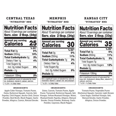 Pitmaster Ed Mitchell Western-Style BBQ Sauce Variety 3-Pack