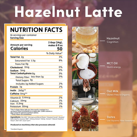 Instant Hazelnut Herbal Latte