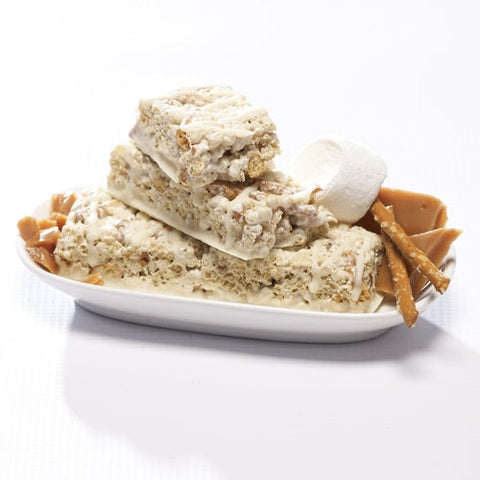 Salted Toffee Protein Rice Crispy Treats - 15g Protein, Low Carb 4g Net, High Fiber, Soft & Chewy