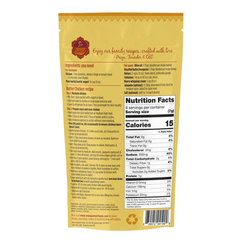 Butter Chicken Gourmet Seasoning Kit | Family Size