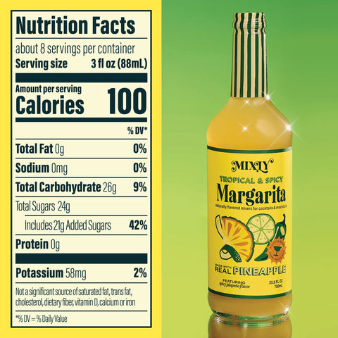 Tropical & Spicy Margarita Cocktail & Mocktail Mixer