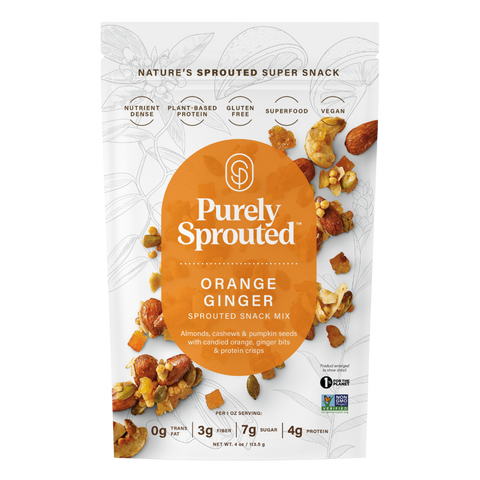 Orange Ginger Sprouted Snack Mix