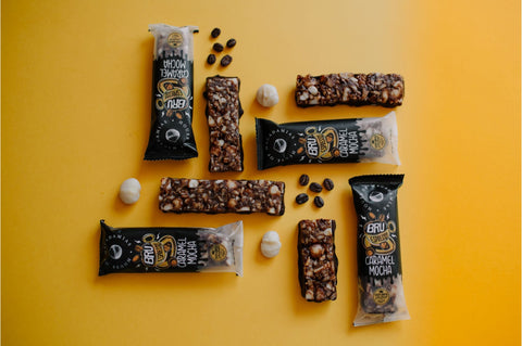 Caramel Mocha Macadamia Nut Snack Bar (Dan Mace's BRU Bar) (12 Bars)