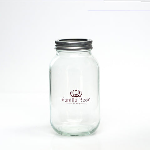 Mason Jars for Homemade Vanilla Extract & Canning (Standard Mouth) - Pint & Quart Sizes