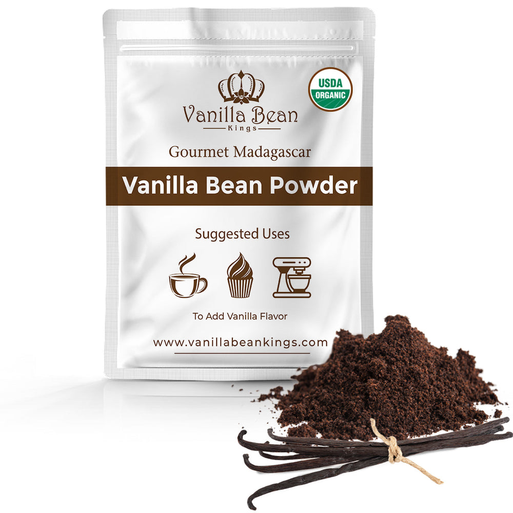 Organic Vanilla Bean Powder - Pure Ground Madagascar Vanilla Powder