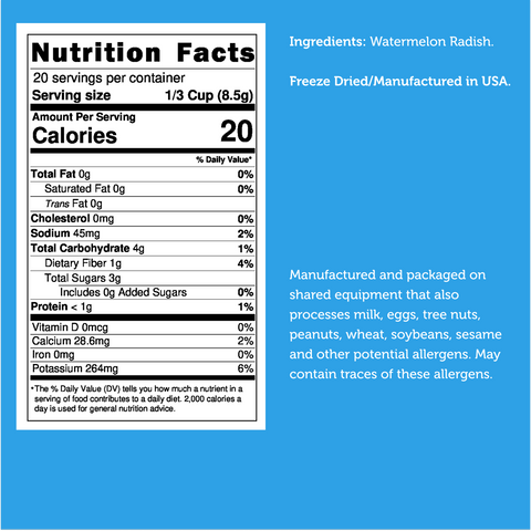 Freeze Dried Watermelon Radish Chips