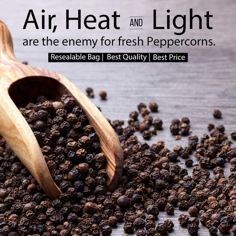 Organic Black Tellicherry Peppercorns (Whole)