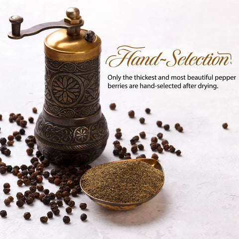 Black Tellicherry Peppercorns (Whole) for Grinder Refill