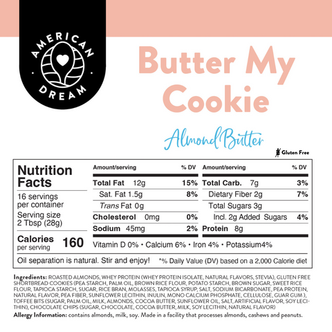 Butter My Cookie Almond Butter