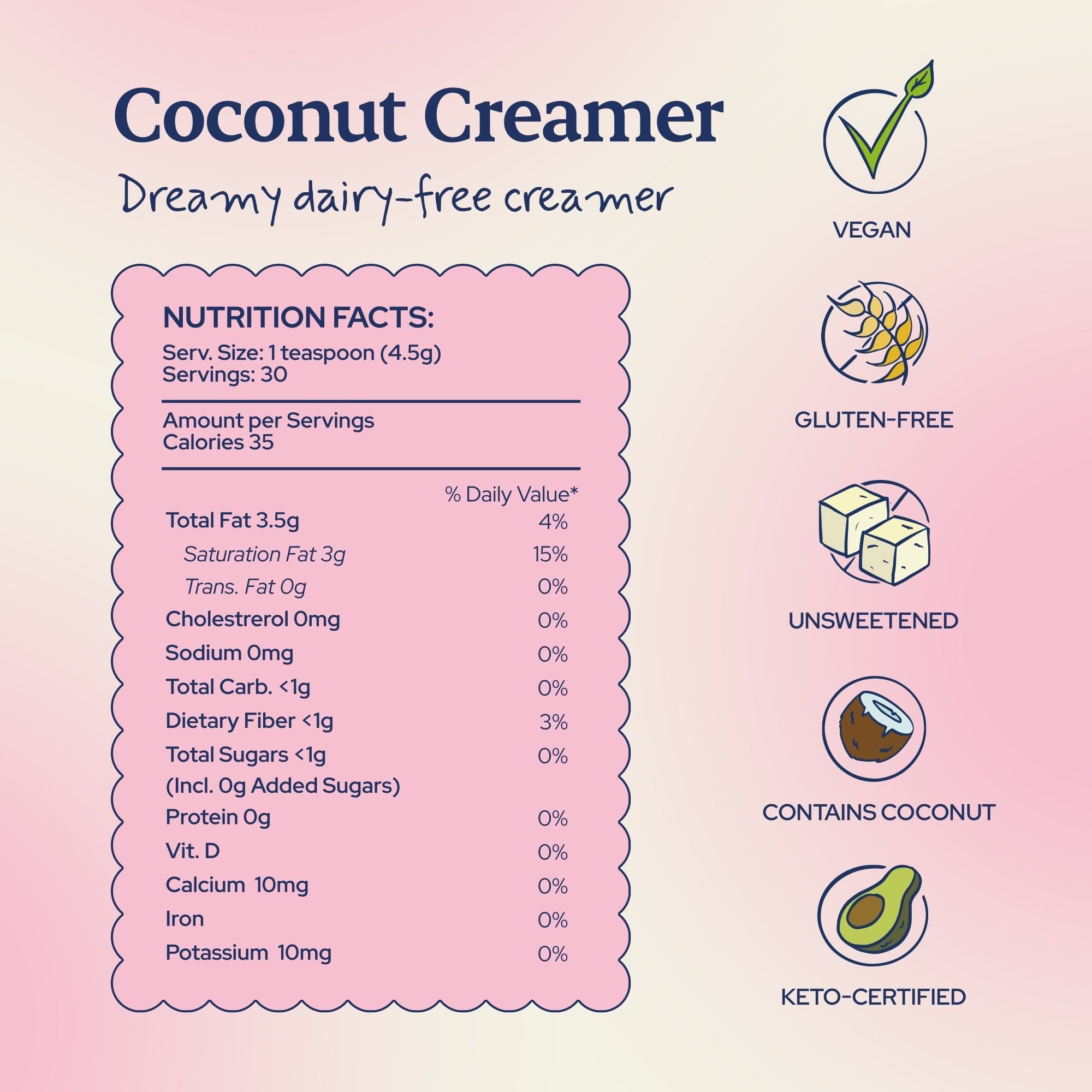 Coconut Creamer - 30 Servings