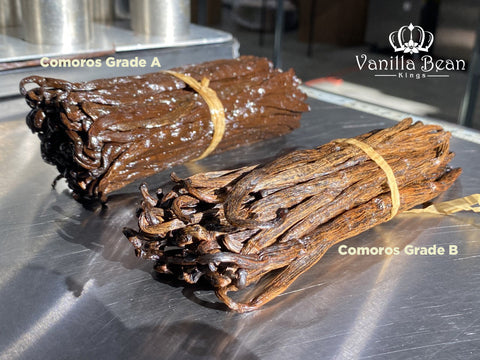 Comoros Vanilla Beans Whole Grade A Vanilla Pods for Baking & Vanilla Extract Making