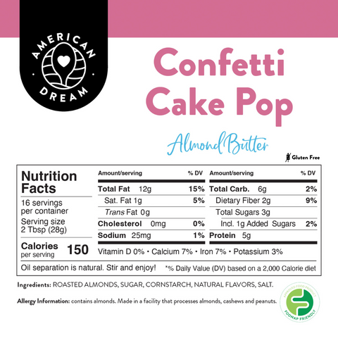 Gluten-Free Confetti Cake Pop Almond Butter