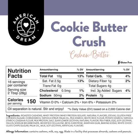 Cookie Butter Crush Cashew Butter