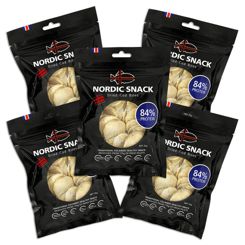 Dried Cod Bites, Hardfiskur Nordic Snack Bundle