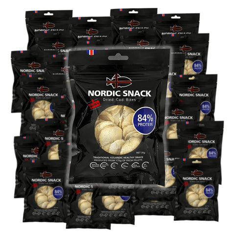 Dried Cod Bites, Hardfiskur Nordic Snack Bundle