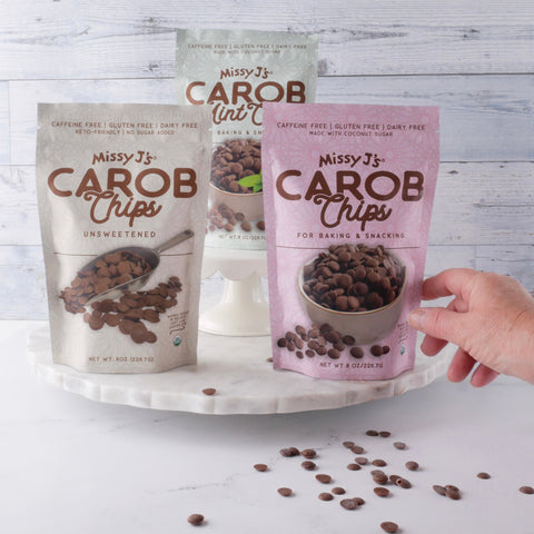 Missy J's Organic Carob Chips Sampler pack-3 flavors