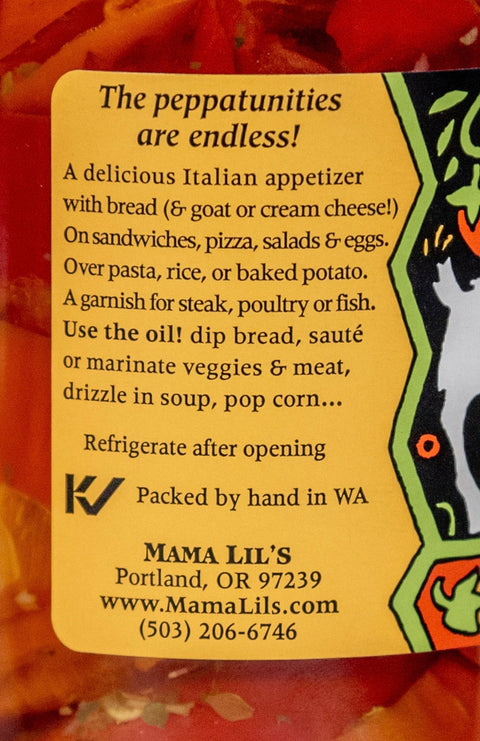 Mama Lil's Mildly Spicy Peppers in Oil (Original) - 12oz.