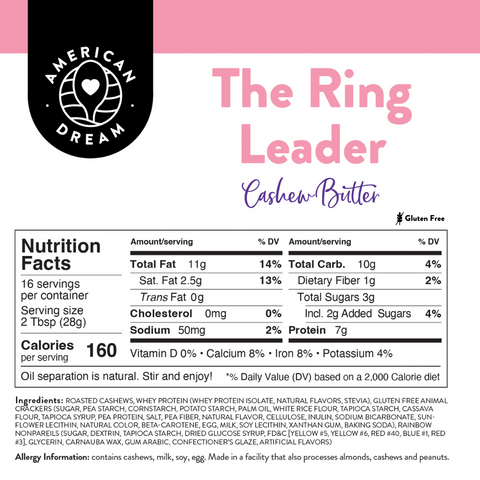 The Ring Leader Cashew Butter