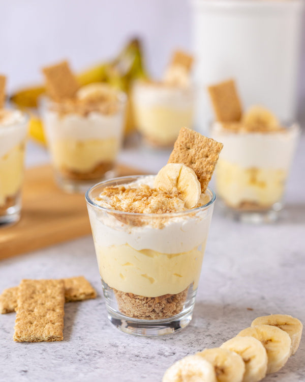Mini Banana Cream Pie (No Bake)