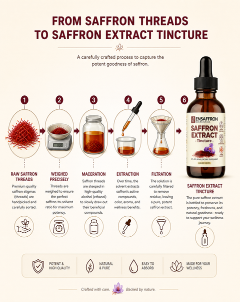 Premium Saffron Extract Tincture (Made With Pure Heray Saffron Threads)
