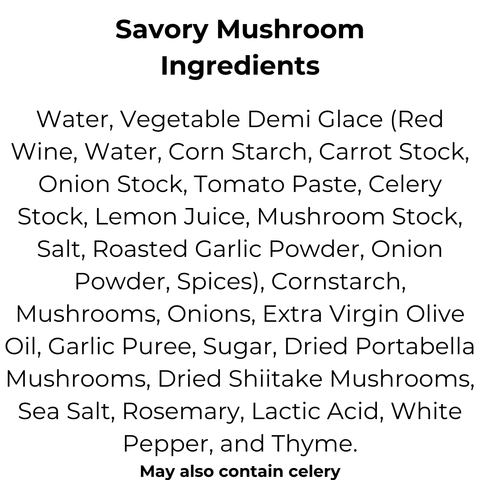 4 serving Savory Mushroom Gourmet Gravy