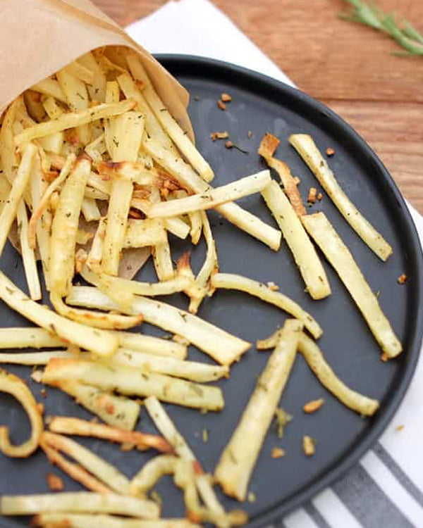 Garlic Rosemary Parsnip Fries