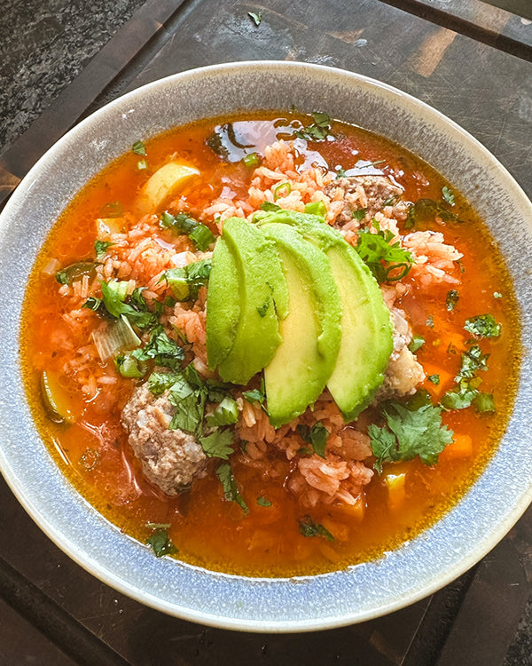 Albondigas de Res (Mexican Meatball Soup)