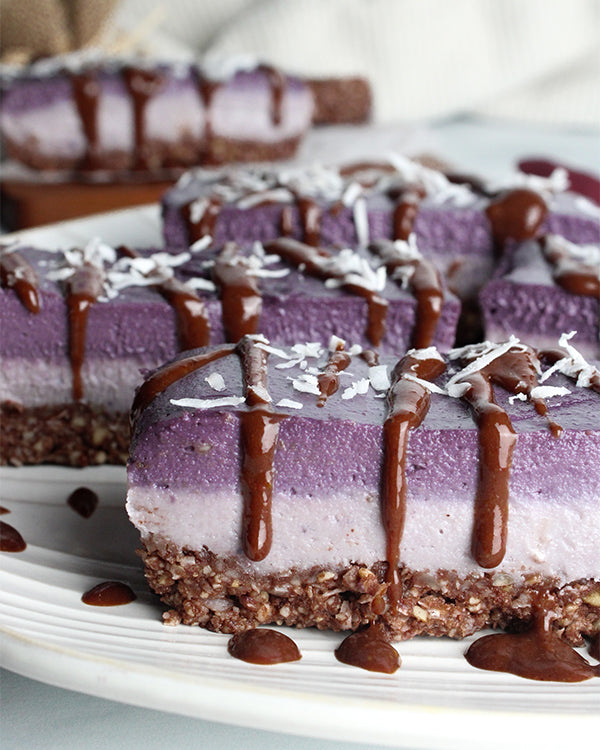 Vegan Acai Chocolate Cheesecake Bars