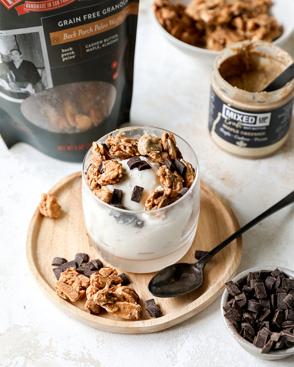 Frozen Vanilla Yogurt w Waffle Cone Granola