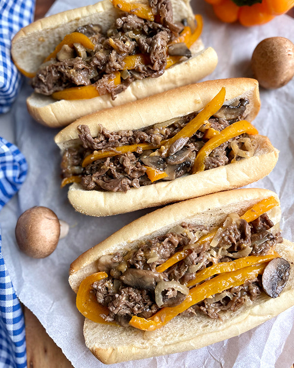 30-Minute Mushroom Philly Cheesesteaks (Dairy-Free)