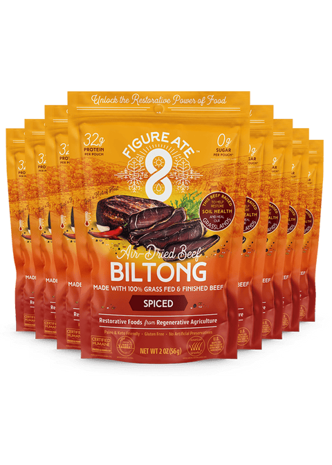 Spiced Grass Fed & Finished Beef Biltong