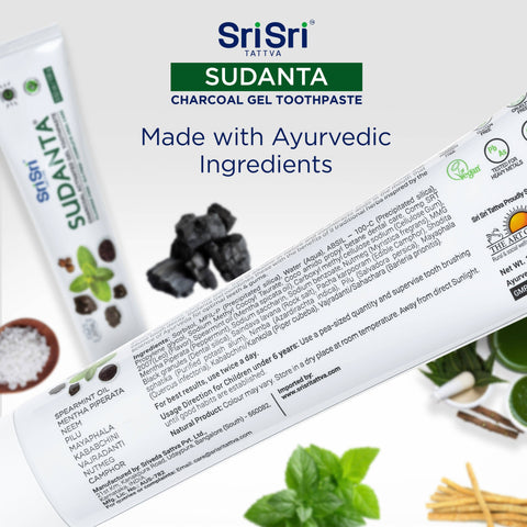 Sudanta Charcoal Toothpaste - Ayurvedic Oral Care