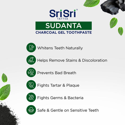 Sudanta Charcoal Toothpaste - Ayurvedic Oral Care