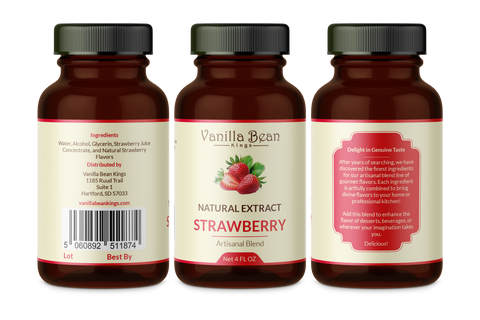 Natural Strawberry Extract - 4 fl oz