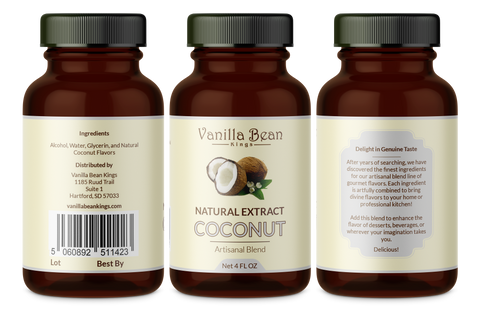 Natural Coconut Extract - 4 fl oz