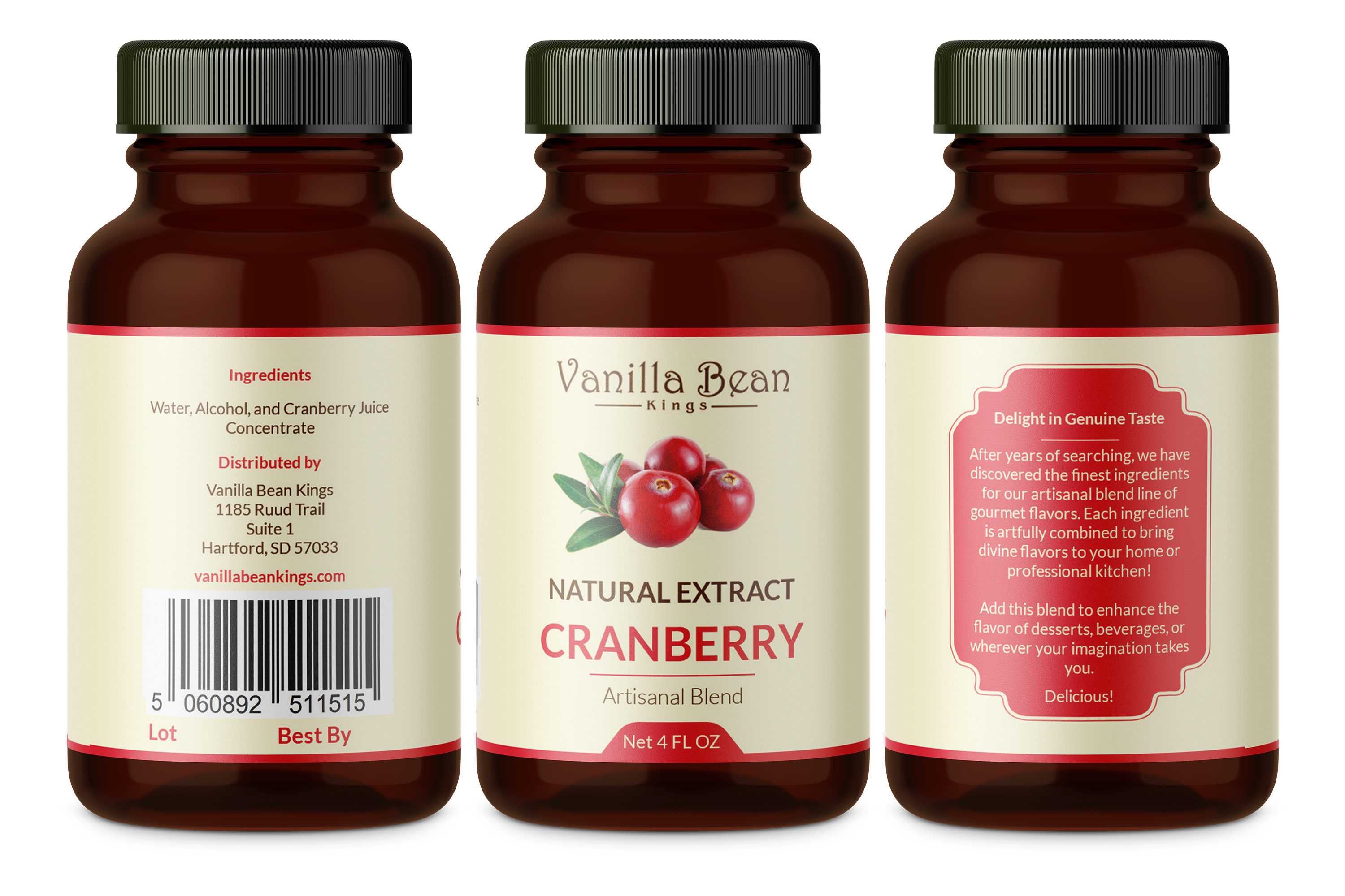 Natural Cranberry Extract - 4 fl oz